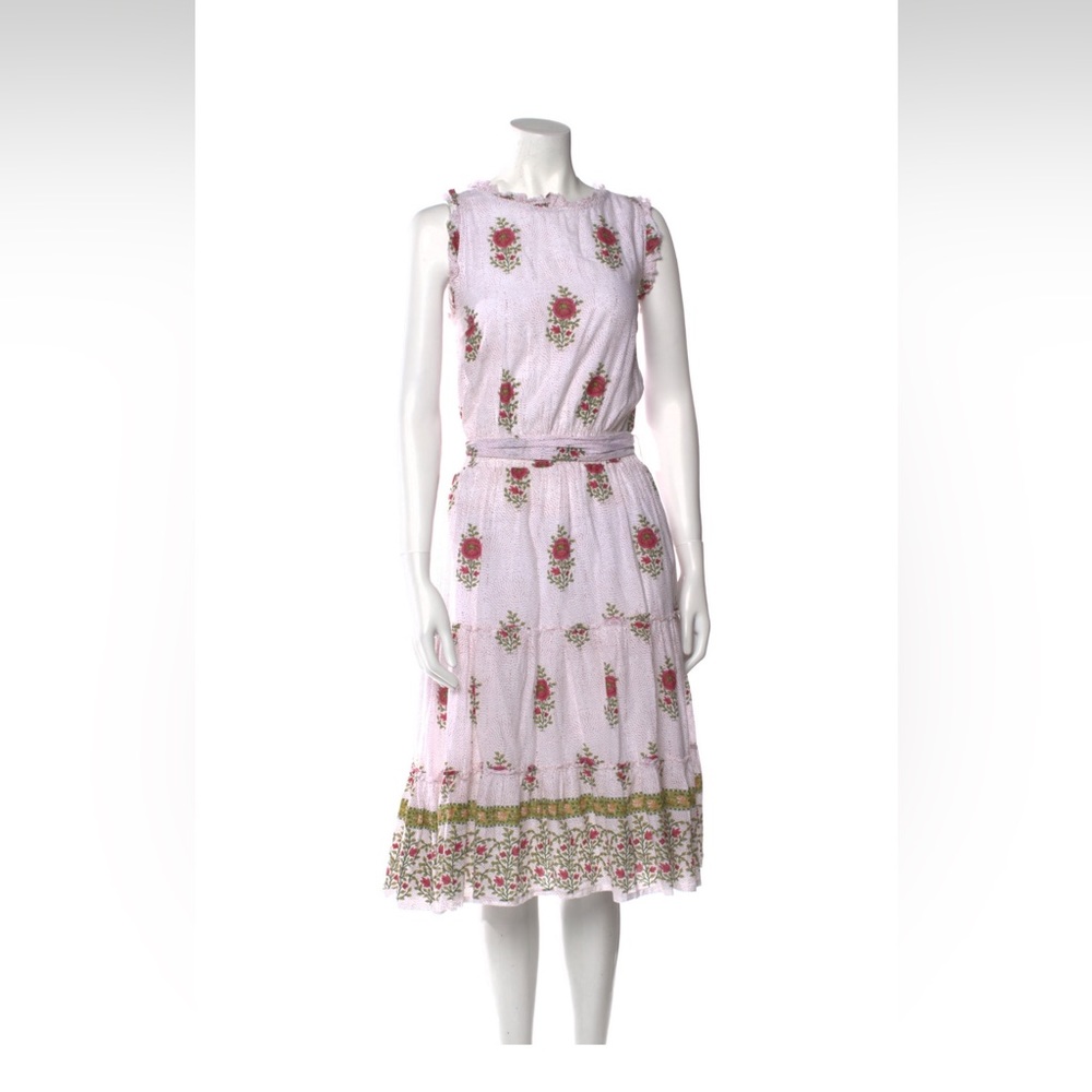 ROLLER RABBIT new without tags, midi, pink cotton dress